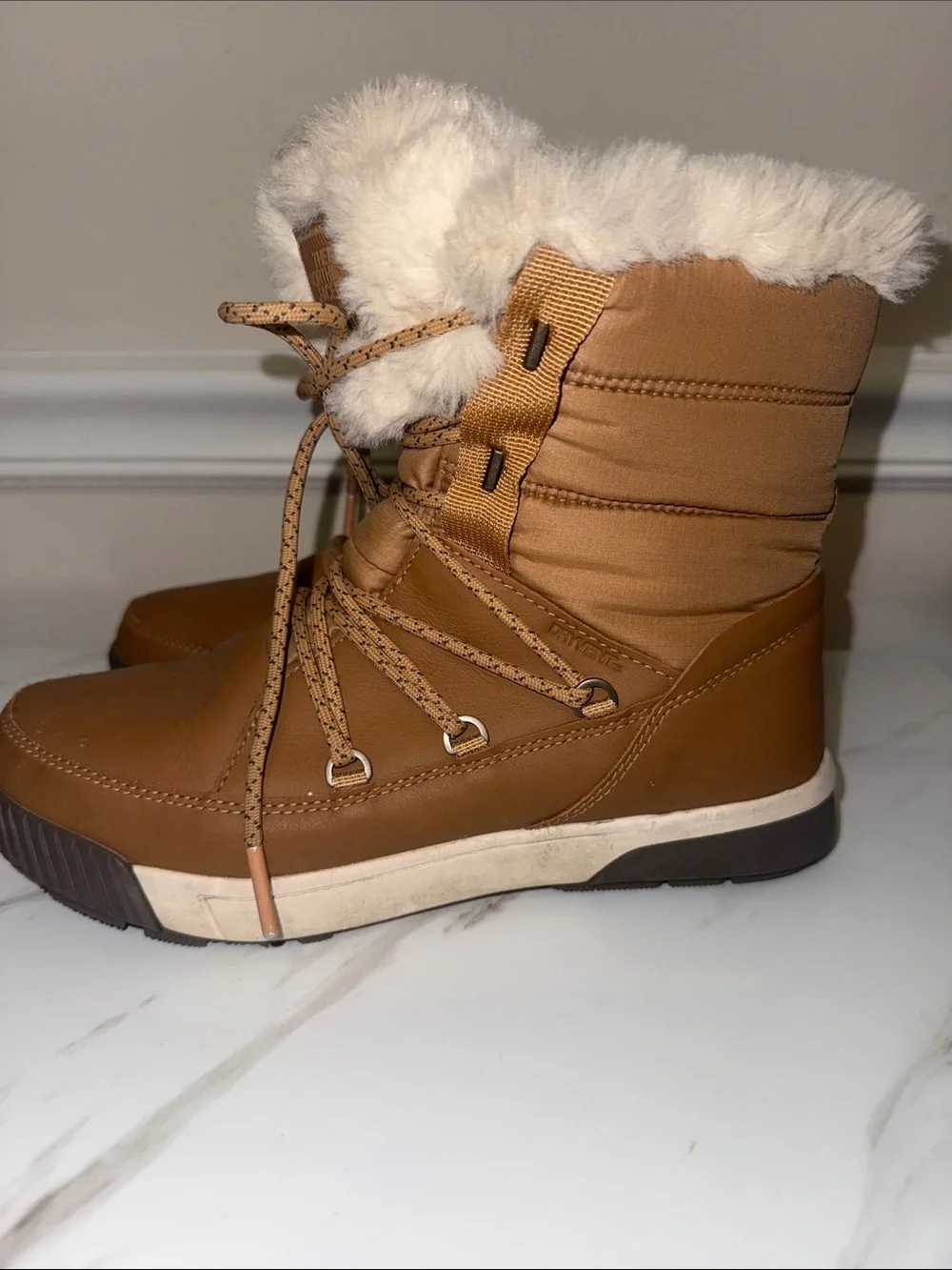 The North Face Women's Chestnut Faux-Fur Winter Lace-Up Boots